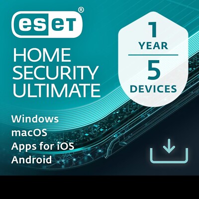 ESET Internet Smart Home Security Ultimate 2026 5 Geräte 1 Jahr 5 Min per E-Mail