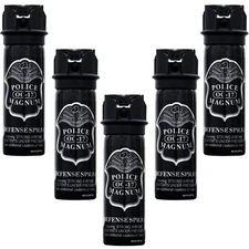 5 pack POLICE MAGNUM 3oz Flip Top pepper spray Self Defense Security Protection