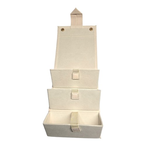 3in1 Travel Sunglasses Case Organizer – Compact Sunglasses Storage 3 SLOTS BEIGE