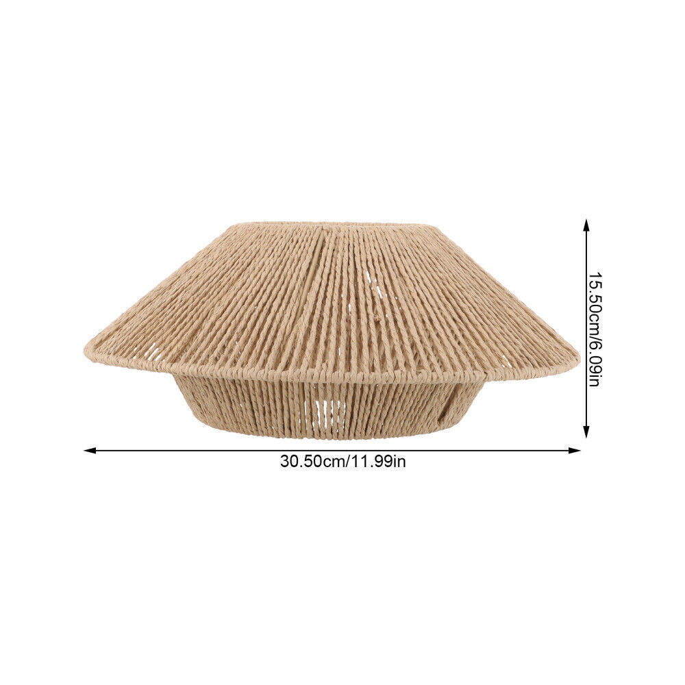 Rattan Lampshade Pendant Light Cover Wicker Lamp Shade Ceiling Light Cover UK eBay