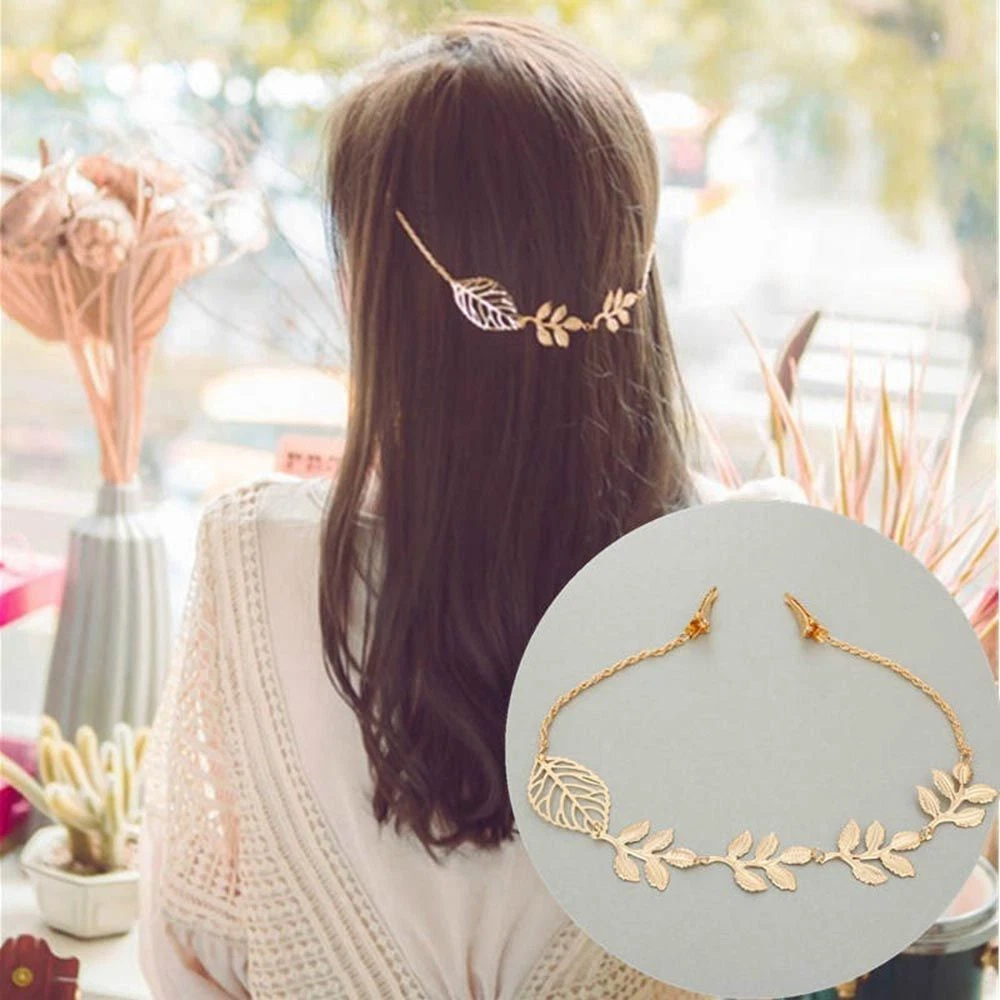 Jewelry Hairband Hollow Leaf Leaves Hair Chain for Women Hair