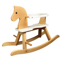 Roba Schaukelpferd Aus Holz - Holz-Schaukelpferd FüR Kinder - Weiss / Natur