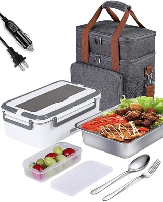 High Power Electric Lunch Box with Removable Stainless Steel Liners & Insulation