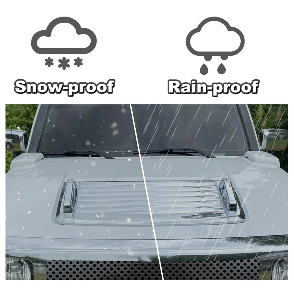 FOR 2006-2010 07 08 Hummer H3 H3T Chrome Hood Deck Vent Panel Handle Cover Trim - Image 4 of 4