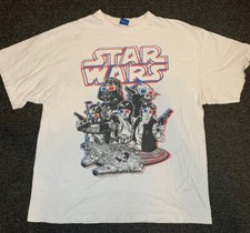 Vintage Y2K Star Wars T-Shirt 3D Men  s XL Hans Solo Skywalker Darth Vadar Boba