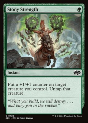 x4 Stony Strength C MTG Foundations Jumpstart M/NM, English