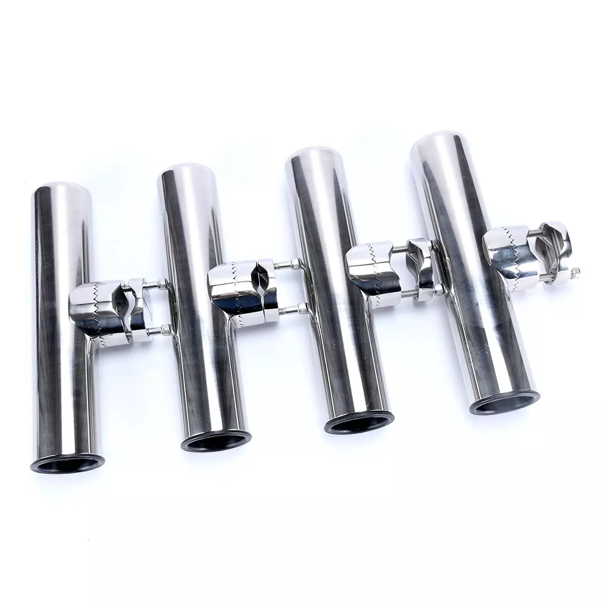 4PCS Stainless Rail Mount Clamp on Fishing Rod Holder for Rails 1