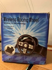 Wireless Racing Wheel Wireless 2.4 GHz Technology For PS2