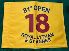 81st - 1952 Open at Royal Lytham Golf Pin Flag (Winner Bobby Locke) Not Signed