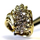 14k yellow gold 1.82ct SI2 I cocktail diamond cluster ring estate 9g natural 6 — photo 8