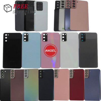 Back Glass Cover+Camera Lens Samsung Galaxy S8 S9 S10 S20 S21 S22 23 + Ultra FE