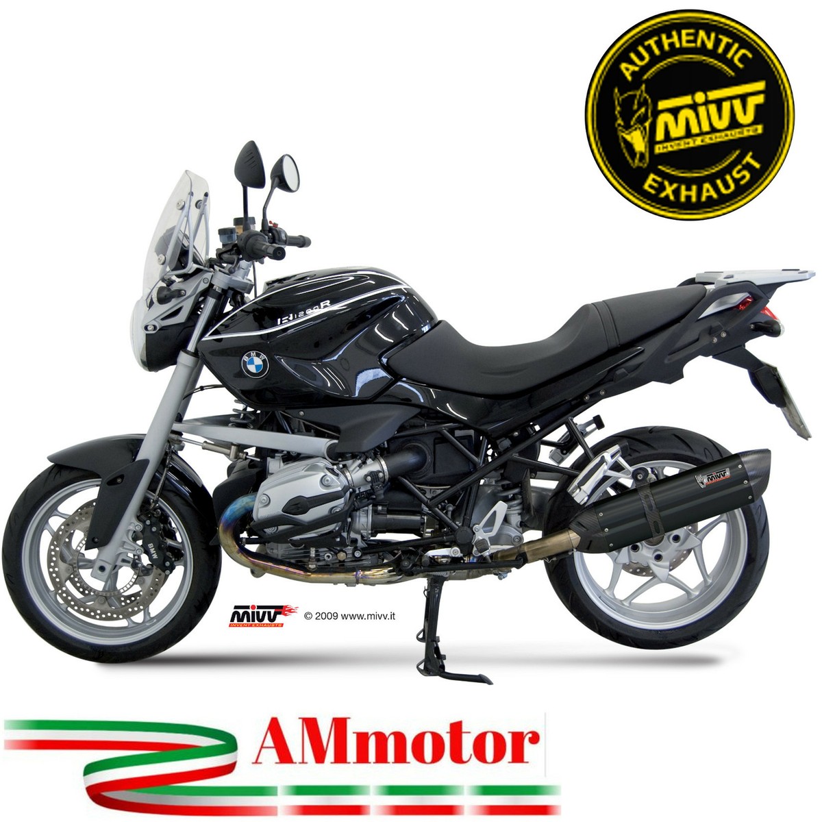 Exhaust Motorcycle Mivv Bmw R 1200 R 2008 Muffler Suono Black Silencer  Approved