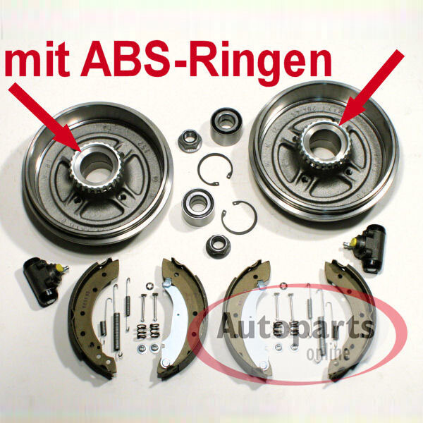DELPHI Bremstrommeln Set 2x BFR589 - 203mm Hinten Für Mitsubishi