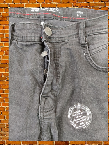 BNWT CROSSHATCH SIZE W34L BLACK JEANS DENIM SLIM FIT BARBECK MENS 34X33 LONG - Picture 3 of 7