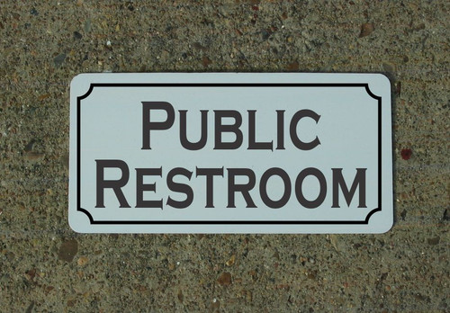 public restroom metal sign 4 private property no trespassing