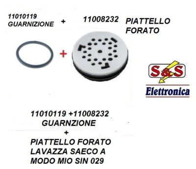 11008232+1101019 PIATTELLO MOBILE FORATO+GUARNIZIONE PER SAECO A MODO MIO SIN029