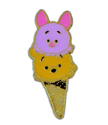 Pooh & Piglet Ice Cream Cone Tsum Tsum Individual Disney Trading Pin ~ Brand New