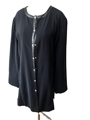 26       GIANINI , Mantel Longblazer Top Damen Gr 44, schwarz
