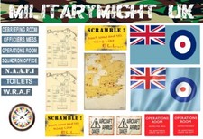 1/32 - 1/35 SCALE WW2 RAF BATTLE OF BRITAIN PACK  SIGNS DIORAMA DECALS