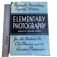 Elementary Photography Book Neblette Brehm Priest 1936 1st Edition Camera VTG