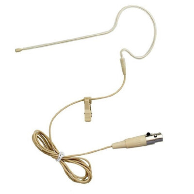 Earset Headset Microphones Tan (TA4F) for Shure Wireless Bodypack BLX1, SLX1,UC1