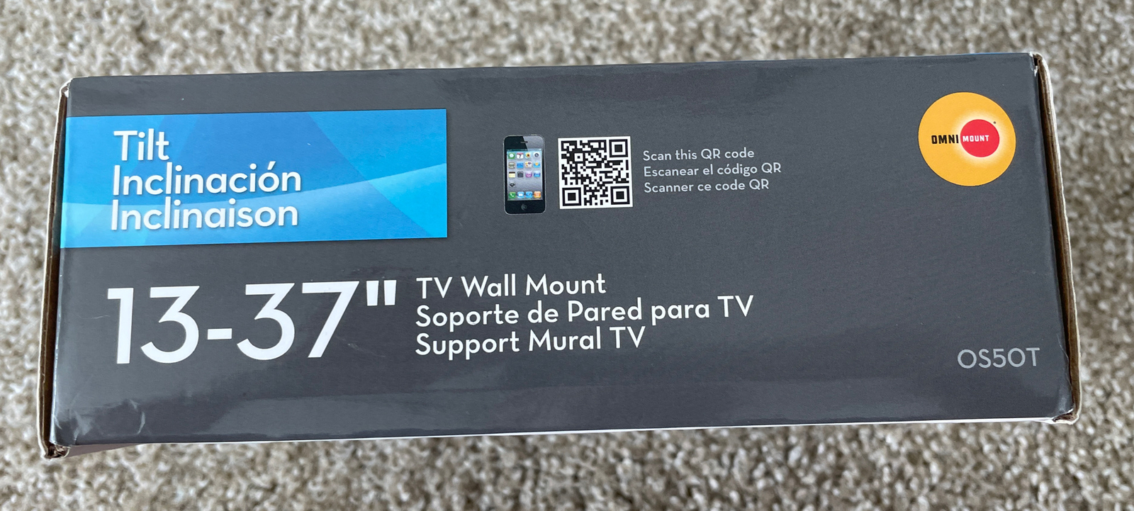 OmniMount Tilt 13"-49" TV Wall Mount OS50T For TV's up to 50 Pounds NEW