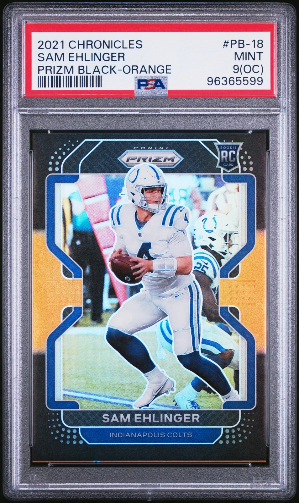 Sam Ehlinger Panini Chronicles Prizm Black #PB18 Orange