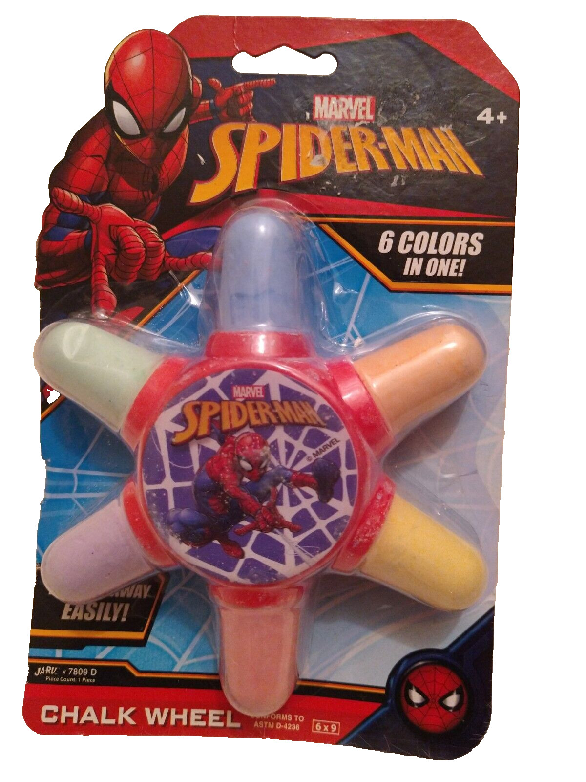For Kids |  Marvel Spiderman Chalk Wheel 6 Colors Ages 4+