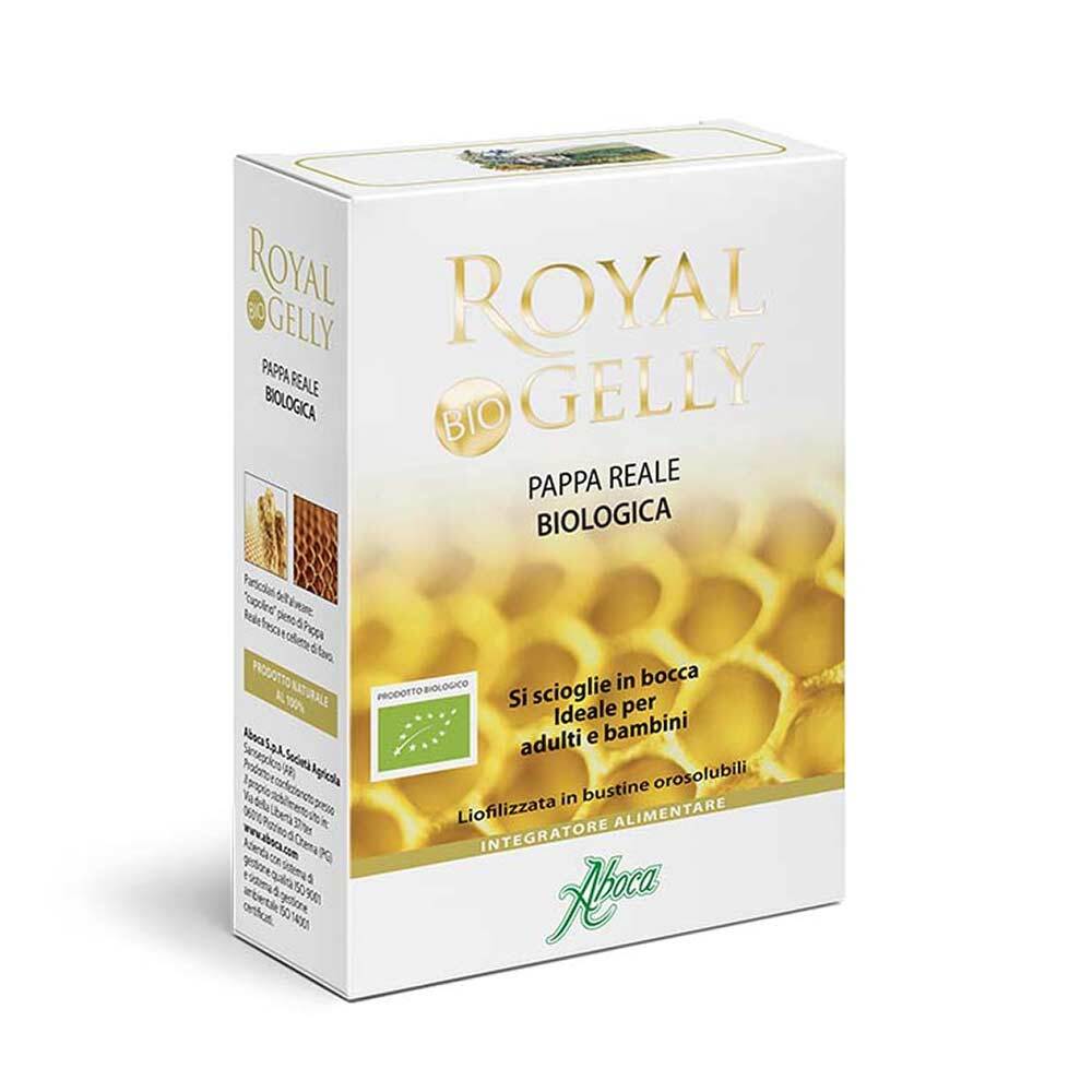 Aboca Royal Gelly Bio - Orosolubile Integratore di Pappa Reale, 16 Bustine