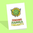 Happy Thoughts Card - Positive Pea Card - thinking about you card