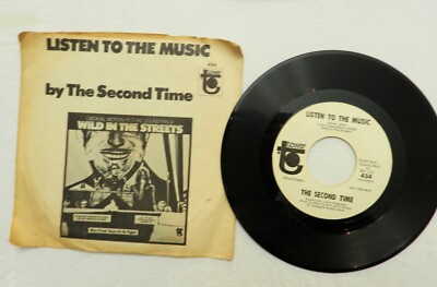 45 RPM, The Second Time   Listen To The Music, PROMO 1968 PS, PSYCH ROCK, VG++