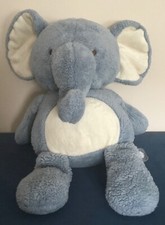 Lambs  Ivy Signature Cruiser Elephant Plush 15" Blue Gray White Ears Belly 2015