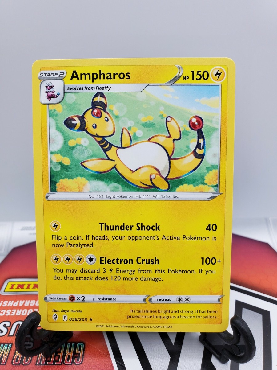 pokemon ampharos card 2021 Pokemon TCG Evolving Skies Series Ampharos Card