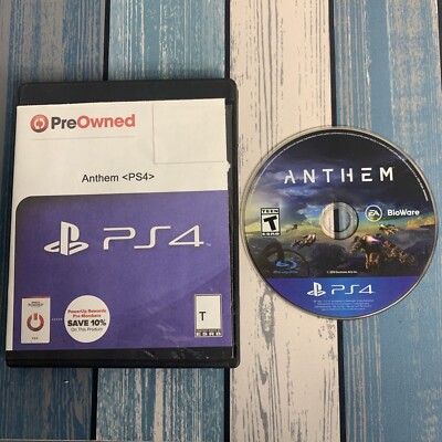 Anthem Sony PlayStation 4 PS4 Game Disc Only, NO SCUFFS OR SCRATCES PS4 W/Case