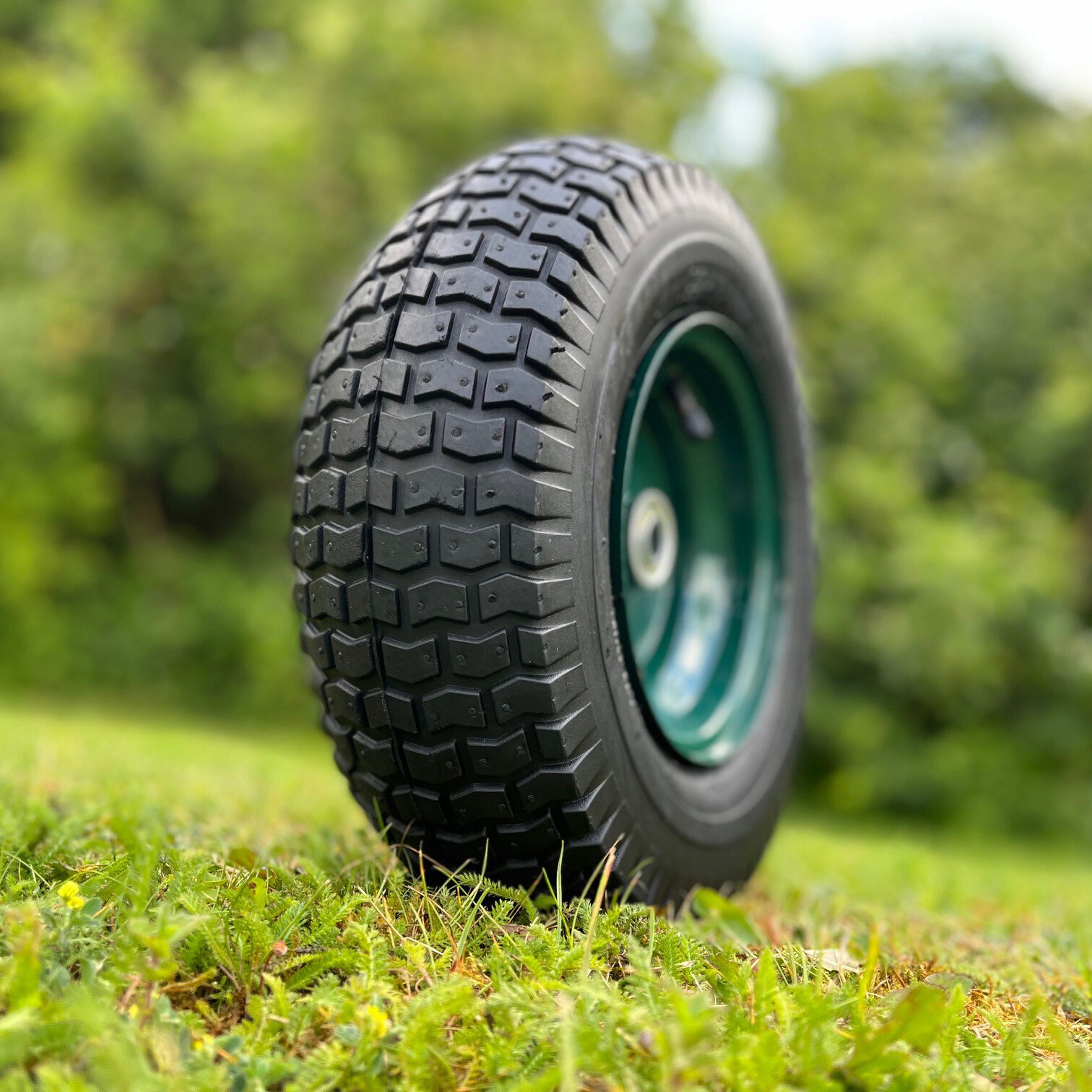 Garden Trolley Wheel Replacement Spare Tyre Pneumatic Metal Rim (12""- 30cm)