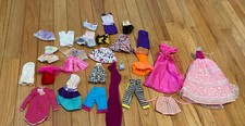 LOT OF VINTAGE MATTEL BARBIE CLOTHES Dress White Halter Top One Shoulder Dress
