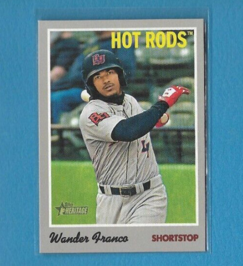 2019 Topps Heritage Minors Wander Franco Bowling Green Hot Rods Baseball Card #1