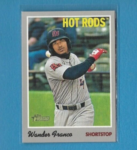 2019 Topps Heritage Minors Wander Franco Bowling Green Hot Rods Baseball Card #1