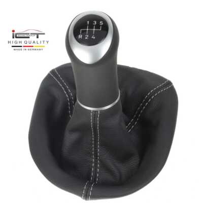 ICT Schaltknauf für Mercedes W638 Vito V Klasse Schaltsack Leder Naht silber B64