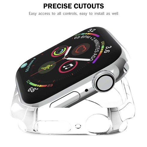 For Apple Watch Series 7 8 9 45mm/41mm Tempered Glass Screen Protector+Soft Case - Picture 9 of 9