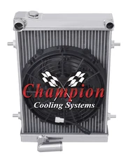 AAR Champion 3 Row Radiator W/ 10" Fan for 1979 1980 Triumph Spitfire #CC7980