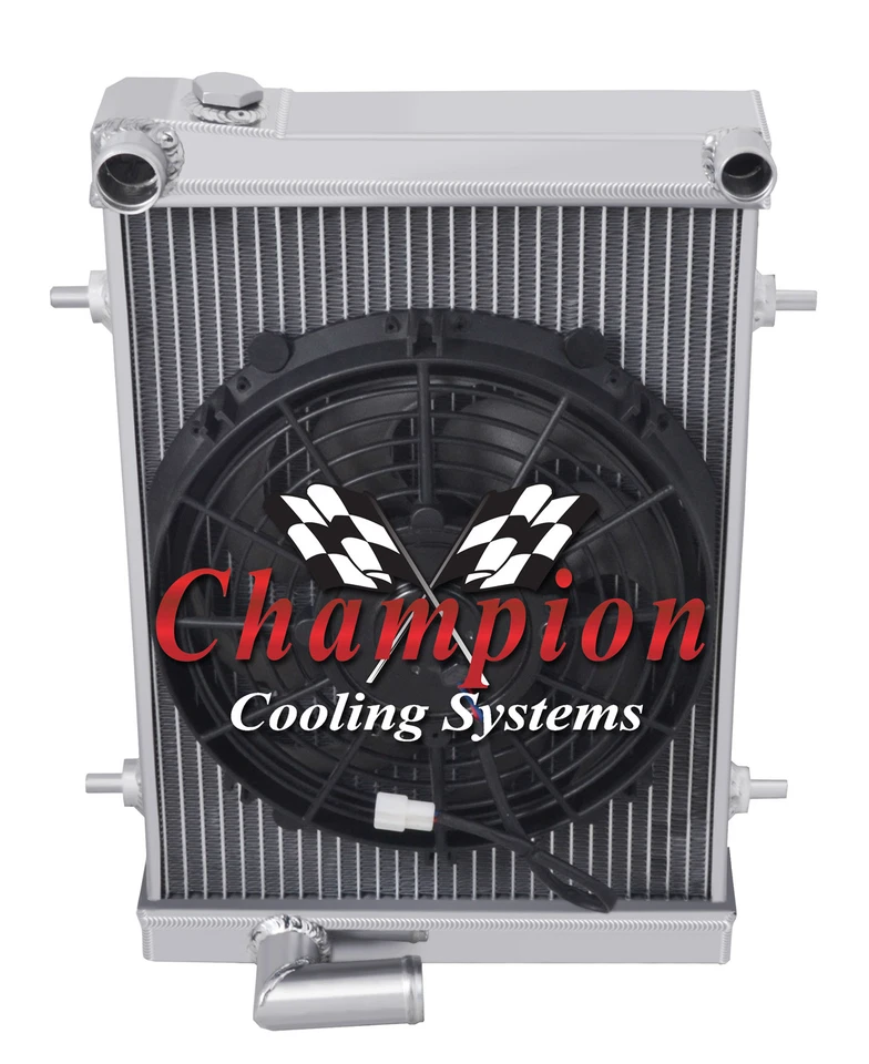 Radiador de 3 filas AR Champion con ventilador de 10" para Triumph Spitfire 1979 1980 #CC7980 Foto 3 de 4