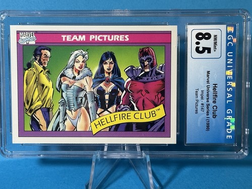1990 Marvel Universe Impel Hellfire Club Card #147 Graded CGC 8.5 NM/Mint+