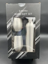 NEW 2 Wine Tumblers, Wine Chiller Vacuum-Insulated Wine Bottle 750ml & Brush