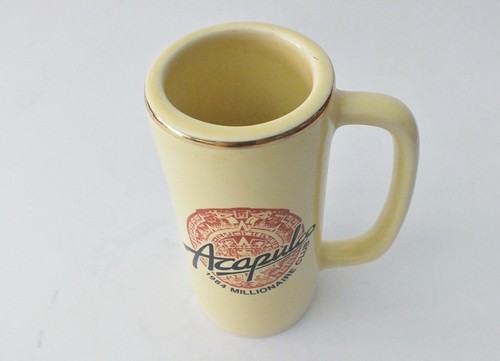 Collectible Pottery Cup w Handle - Acapulco 1984 Millionaire Club Excellent USA - Picture 2 of 8