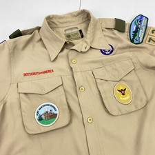 BOY SCOUTS Of America Shirt Men Small VENTED Uniform BSA Microfiber Scout