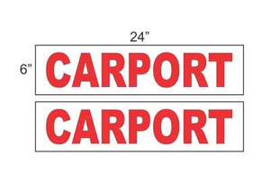 Carport 6 X24 Real Estate Rider Signs Buy 1 Get 1 Free 2 Sided