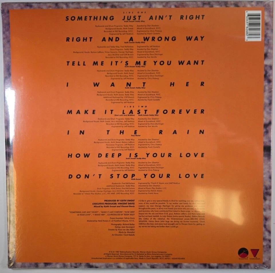 Keith Sweat – Make It Last Forever LP Album vinyl record limited Black Ice 2024 - Image 3 of 4