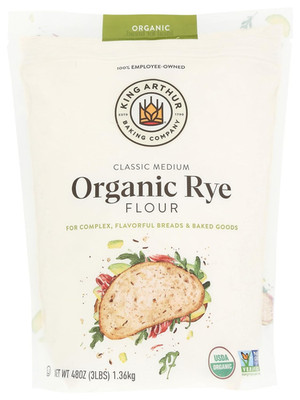 Organic Medium Rye Flour - 3 Lbs for Complex Flavorful Breads & Baked Goods - 10