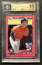 2014 Topps Update #US-10 George Springer RC Mother's Day Pink 32/50 BGS 9.5